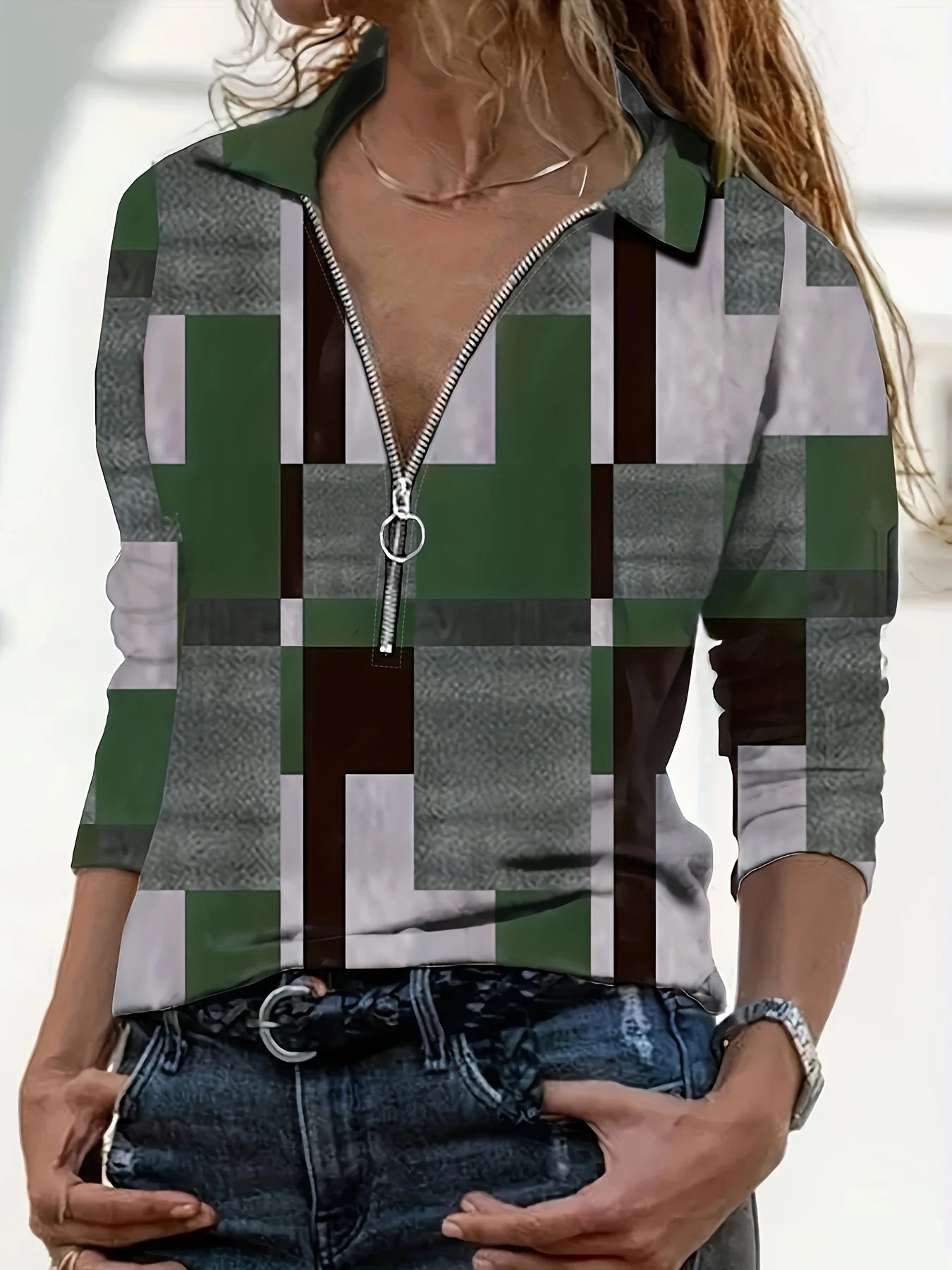 Melody | Women's Geometric Printed Top