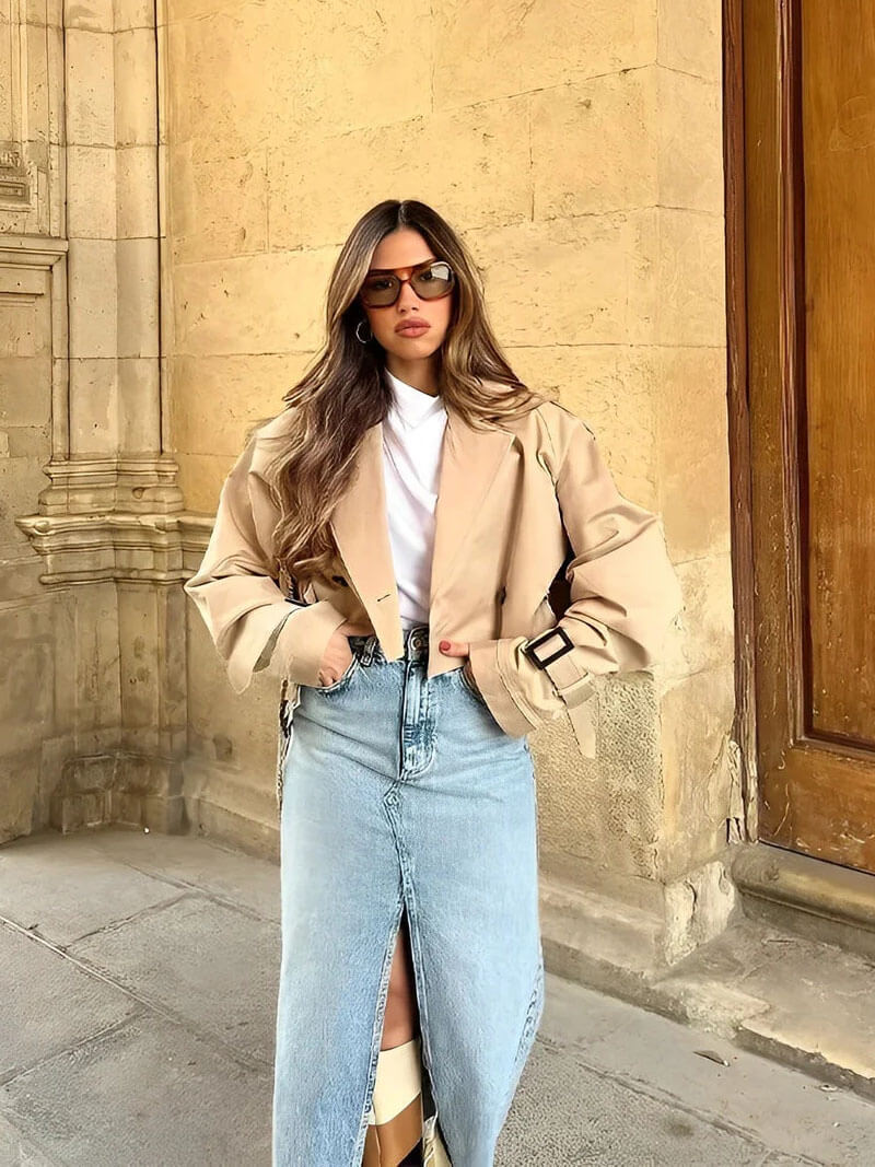 Bella | Stylish Cropped Coat