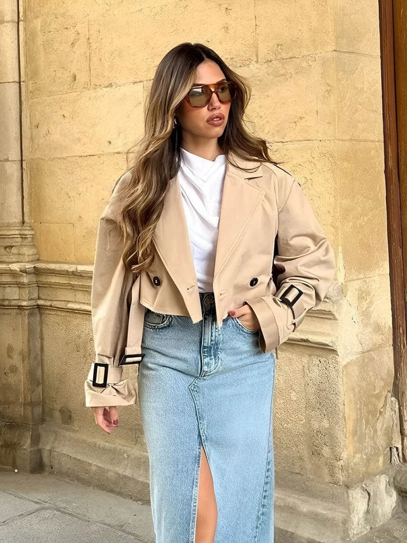 Bella | Stylish Cropped Coat