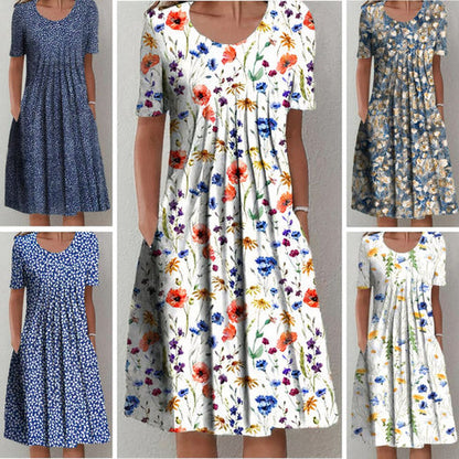 Wairina | Elegant Cotton Floral Dress
