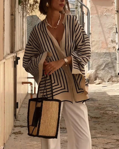 Cheyenne | Casual Split Stripe Shirt