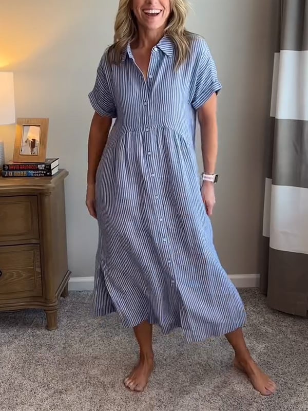 Caroline | Striped Button-Up Shirt
