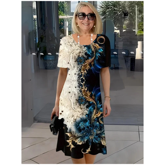 Serena | Flowing Floral Art Dress