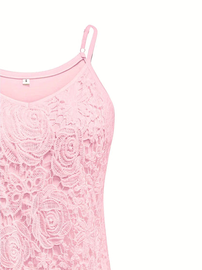 Kirsty | Elegant Sleeveless Lace Top With V Neck