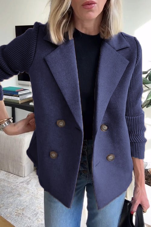 Johaira | Elegant Knit-Sleeve Blazer