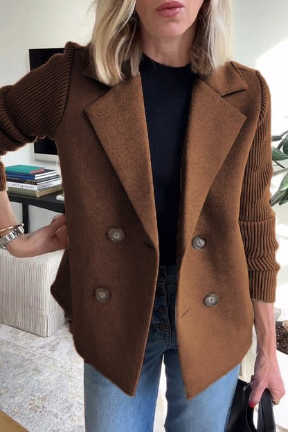 Johaira | Elegant Knit-Sleeve Blazer