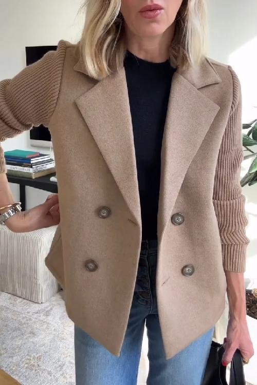 Johaira | Elegant Knit-Sleeve Blazer