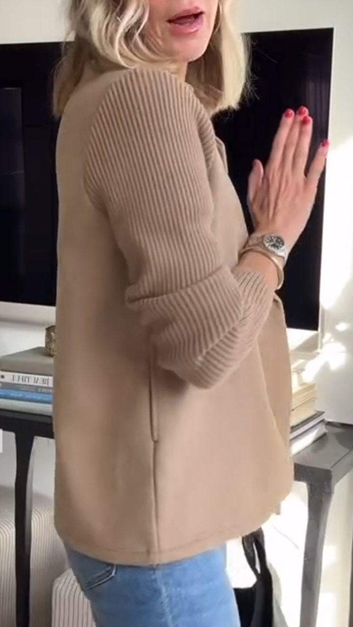 Johaira | Elegant Knit-Sleeve Blazer