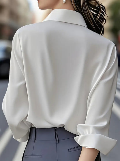Rica |  Elegant Long Sleeve Button Down Shirt