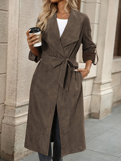Bella™ | Stylish Vintage Brown Trench Coat