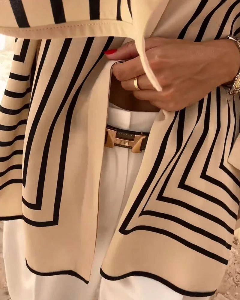 Cheyenne | Casual Split Stripe Shirt