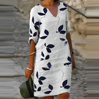 Michelle |  Stunning Leaf Print Dress