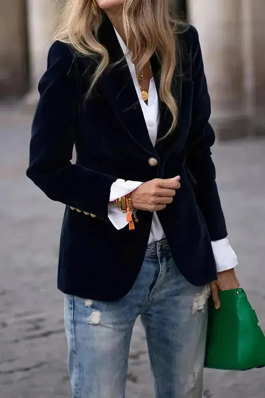 Ivana | Velvet Luxe Statement Blazer