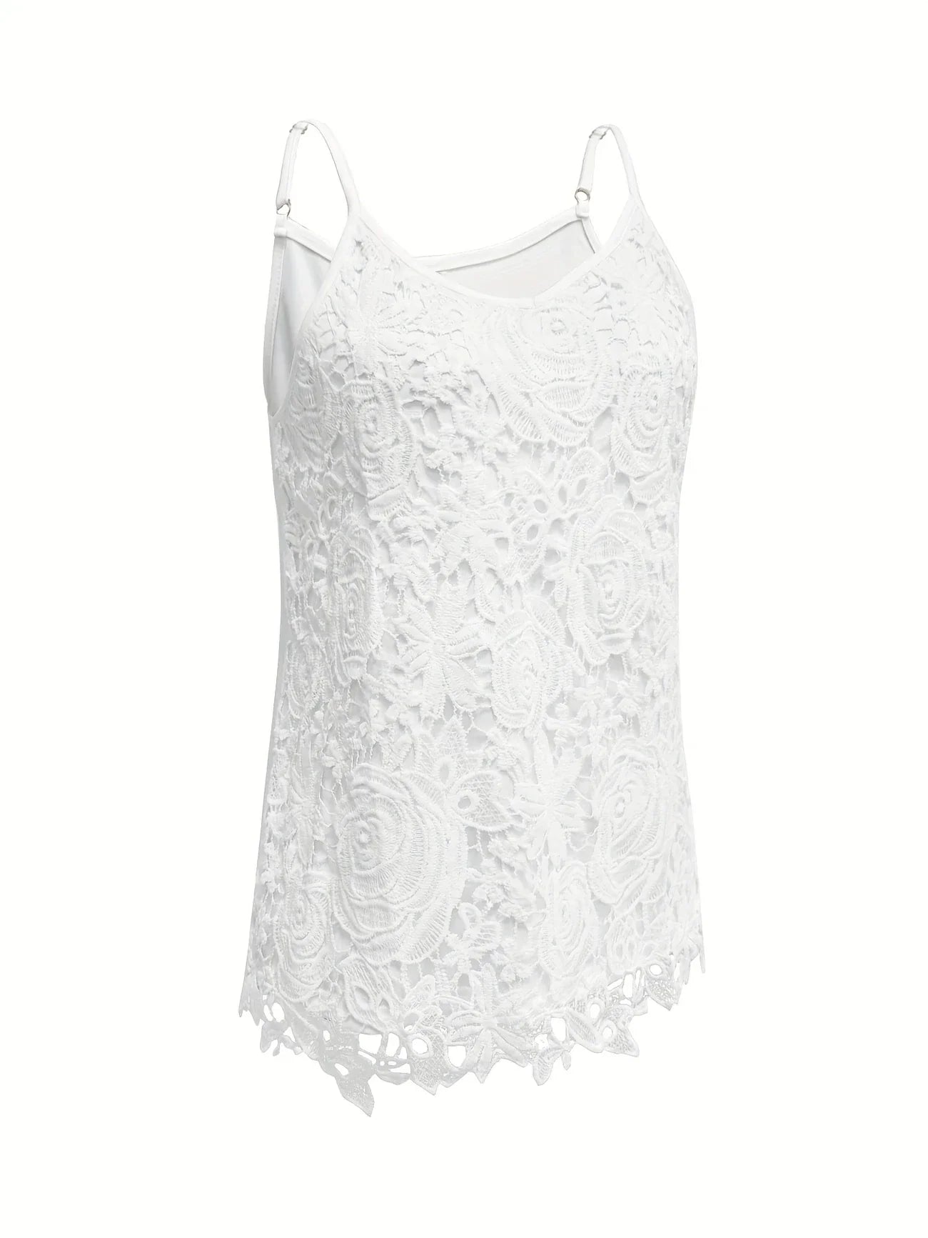 Kirsty | Elegant Sleeveless Lace Top With V Neck