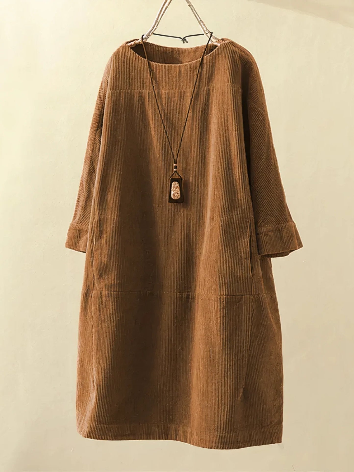 Yalina | Vintage Corduroy Relaxed Dress