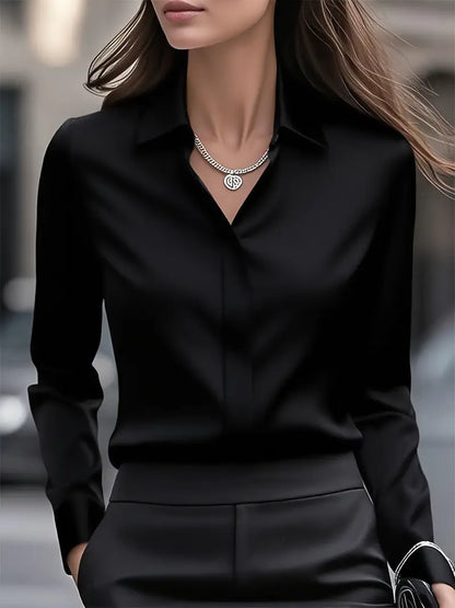 Rica |  Elegant Long Sleeve Button Down Shirt