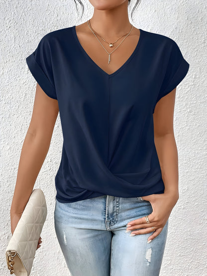 Karla | Twist Front V-Neck Top