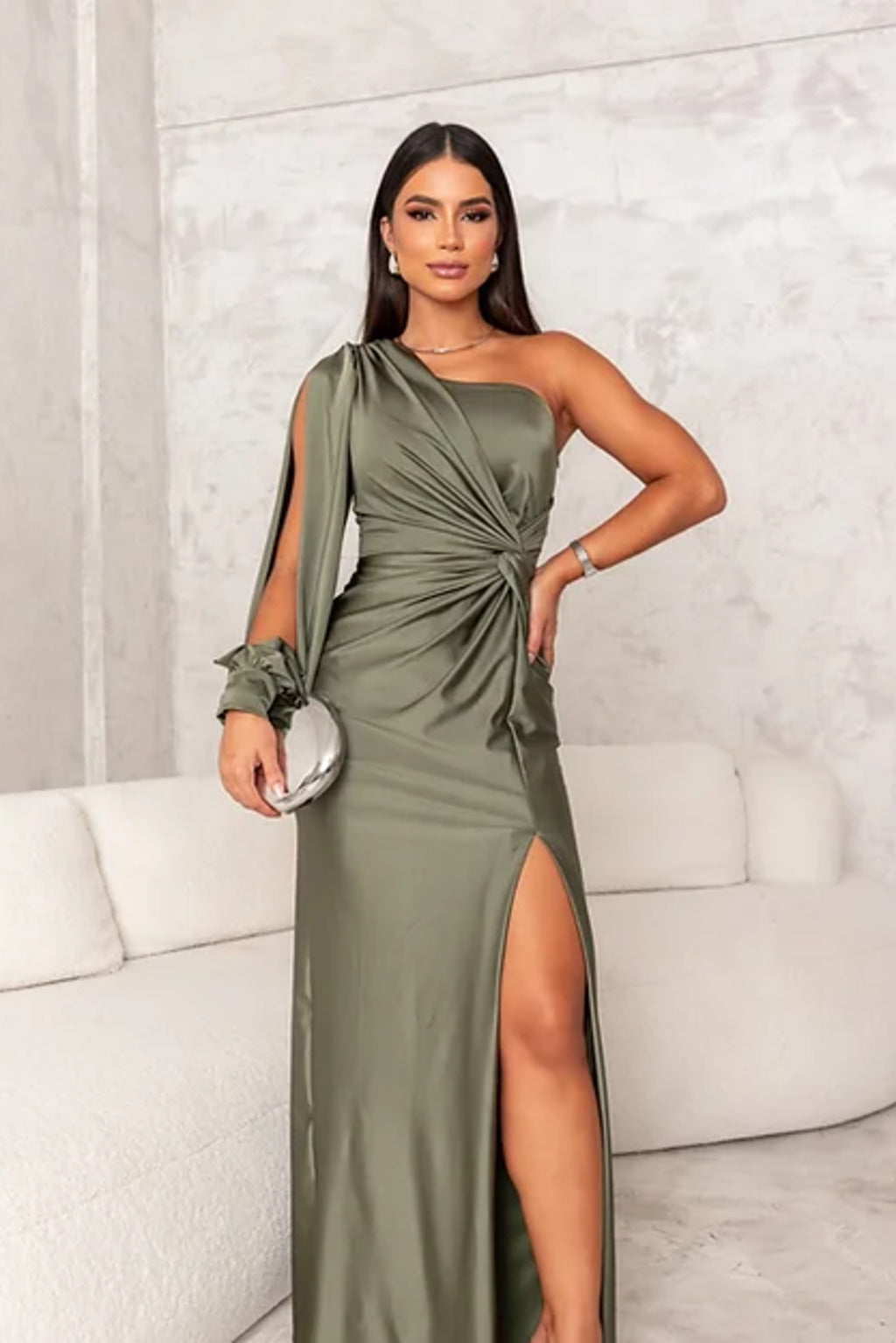 Goldie | Long Skirt Slit Dress