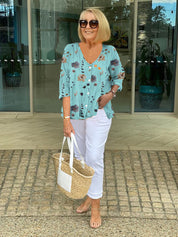 Eden | Elegant Blouse with Flowers