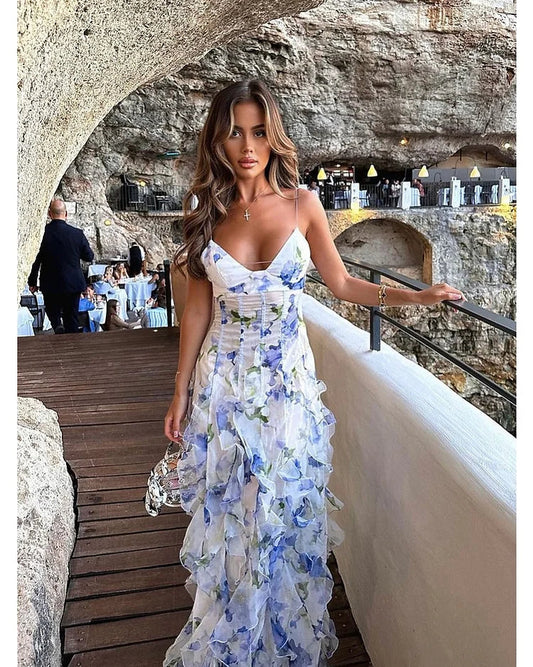 Denise | Elegant Dress With Ruffles
