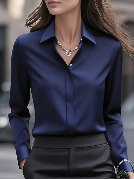 Rica |  Elegant Long Sleeve Button Down Shirt