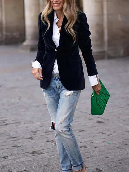Diane | Elegant Velvet Blazer