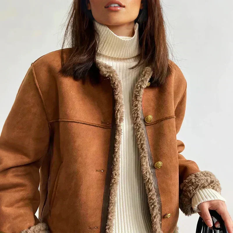 Evelyn™ | Luxurious Genuine Sheepskin Jacket