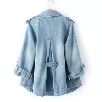 Moeralia | Stylish Denim Cape Coat