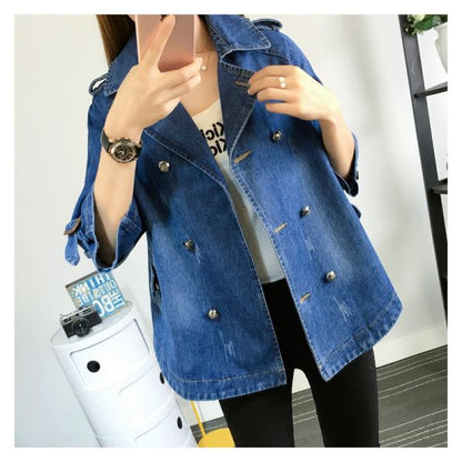 Moeralia | Stylish Denim Cape Coat