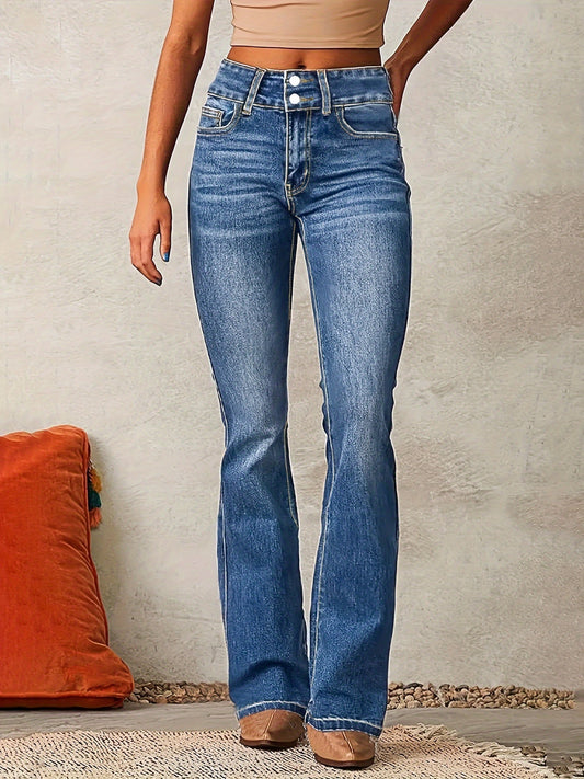 Charlotte | Trendy High-Waisted Flared Jeans