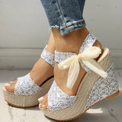 Arlene™ - Lace Bow Sandals