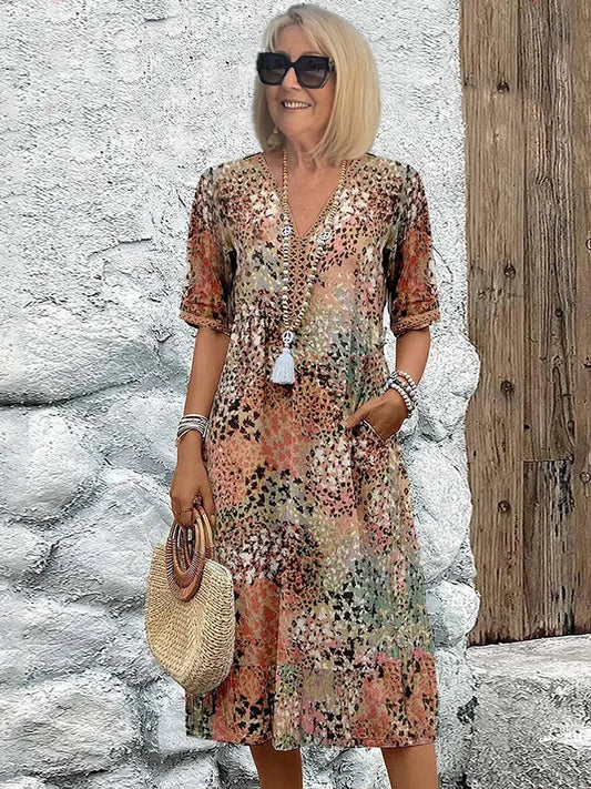 Donna | Vibrant Mid Length Dress