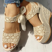 Arlene™ - Lace Bow Sandals