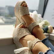Arlene™ - Lace Bow Sandals