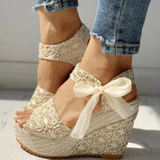 Arlene™ - Lace Bow Sandals