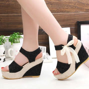 Arlene™ - Lace Bow Sandals