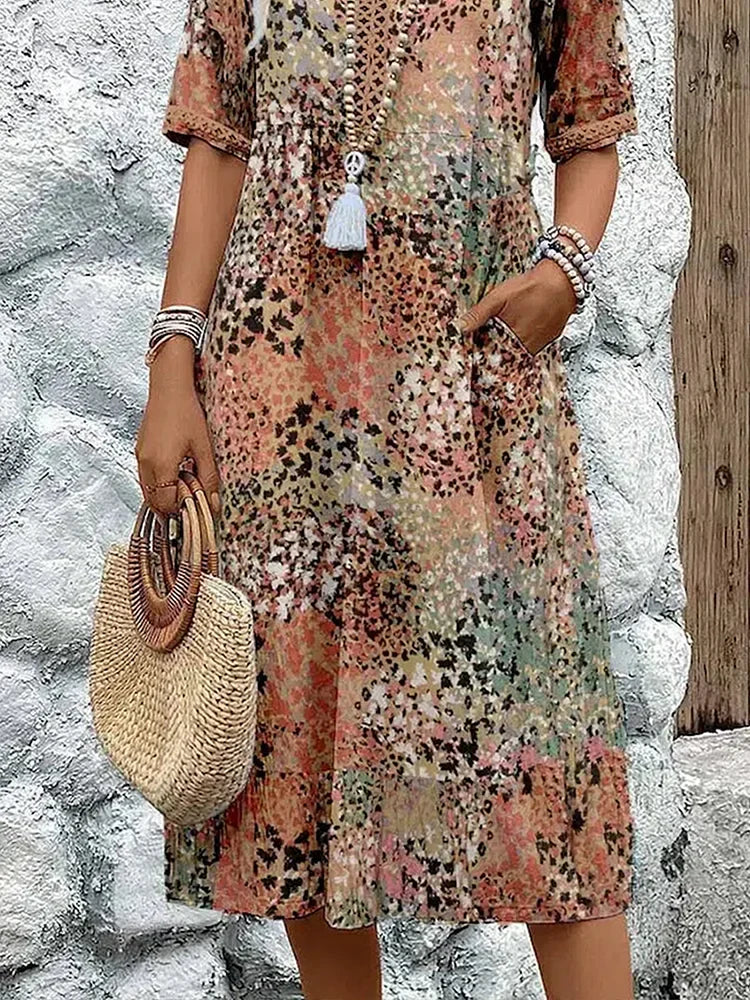 Donna | Vibrant Mid Length Dress