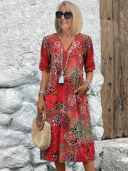Donna | Vibrant Mid Length Dress