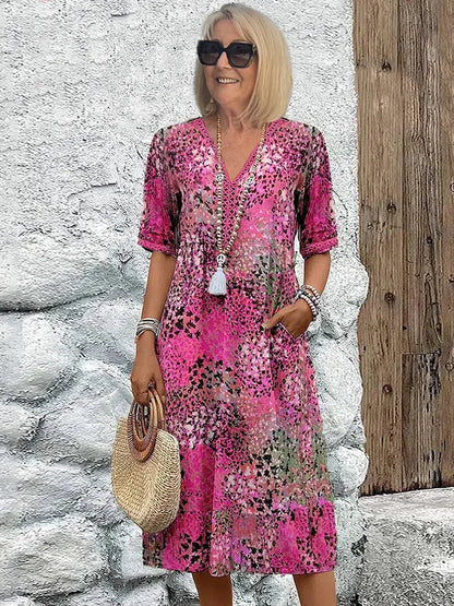 Donna | Vibrant Mid Length Dress