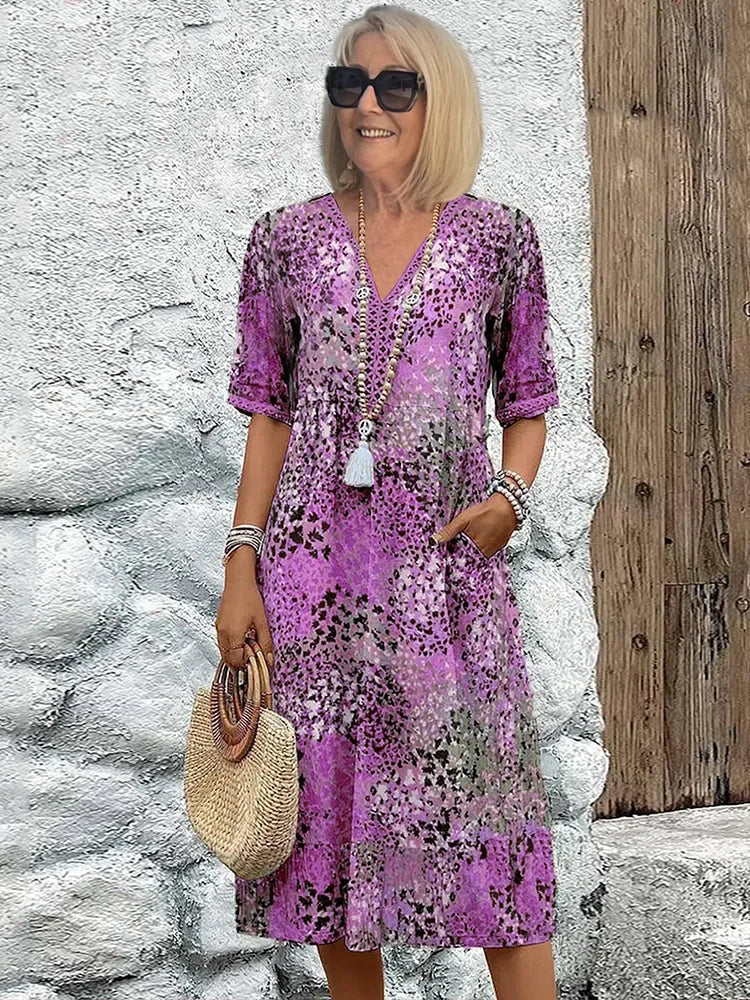Donna | Vibrant Mid Length Dress