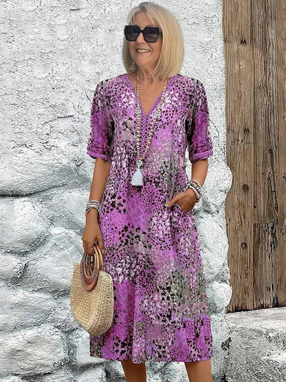 Donna | Vibrant Mid Length Dress