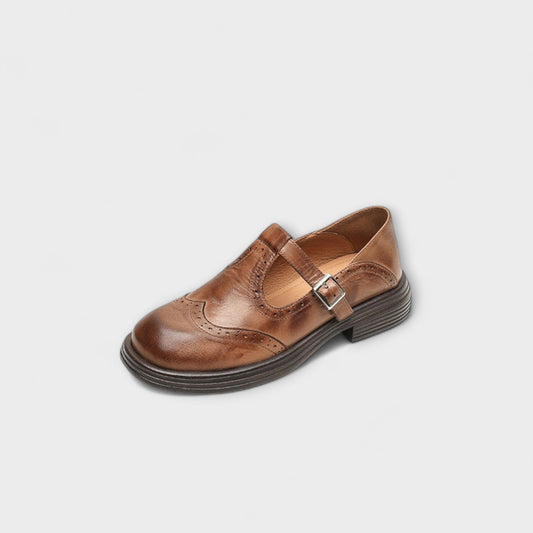 Eike | Classic T-strap leather shoes