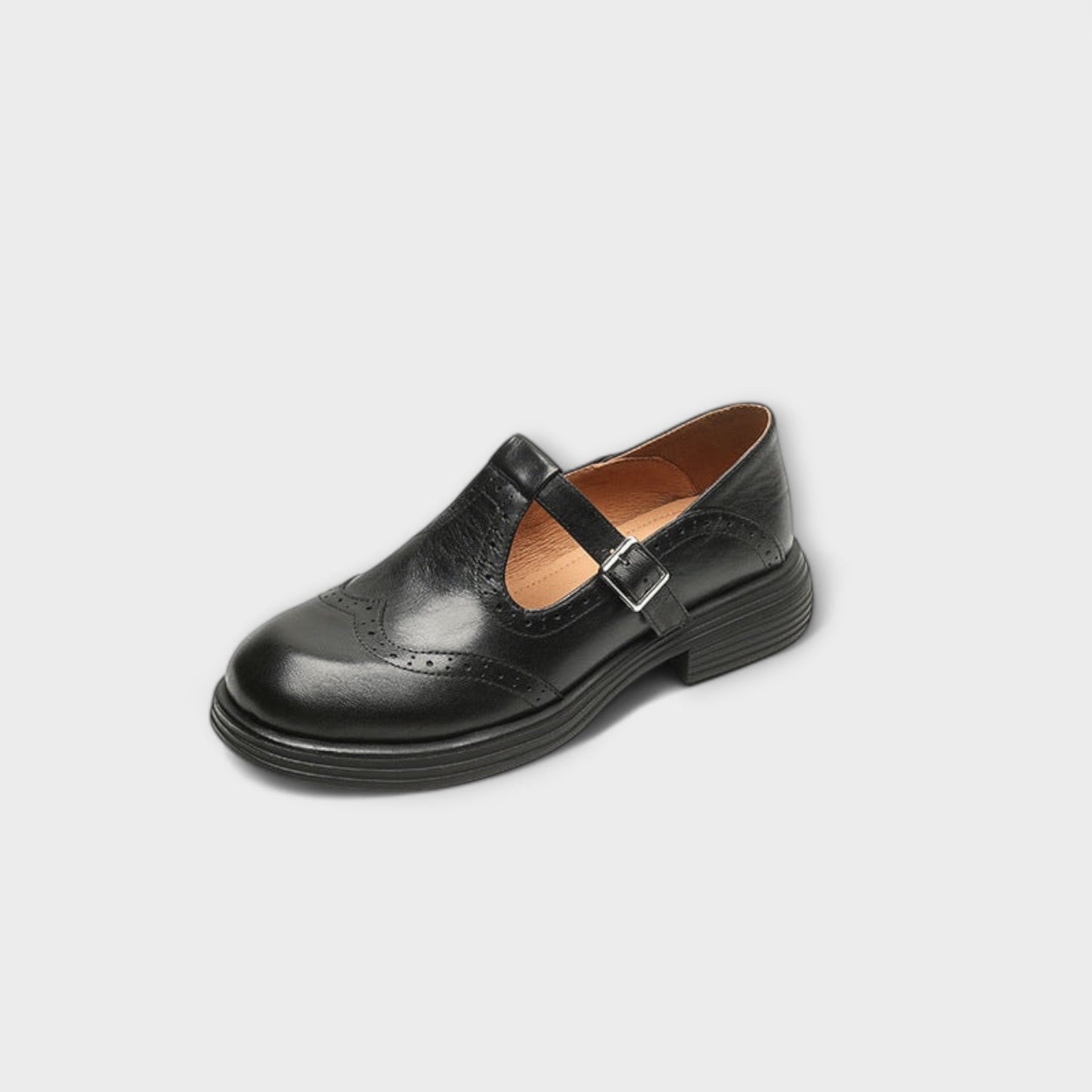 Eike | Classic T-strap leather shoes