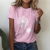 Amelia | Stylish T Shirt With Dandelion Print