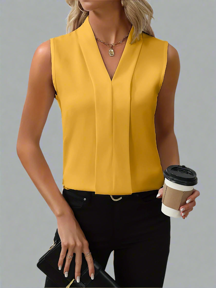 Analeia | Sleeveless V-Neck Blouse