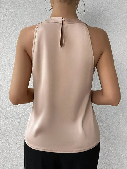 Rhonda | Elegant satin blouse with open shoulders