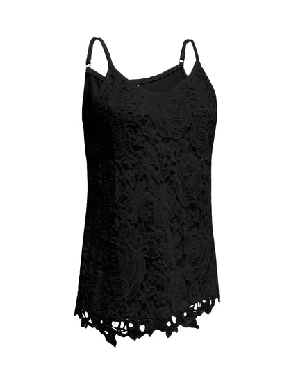 Kirsty | Elegant Sleeveless Lace Top With V Neck