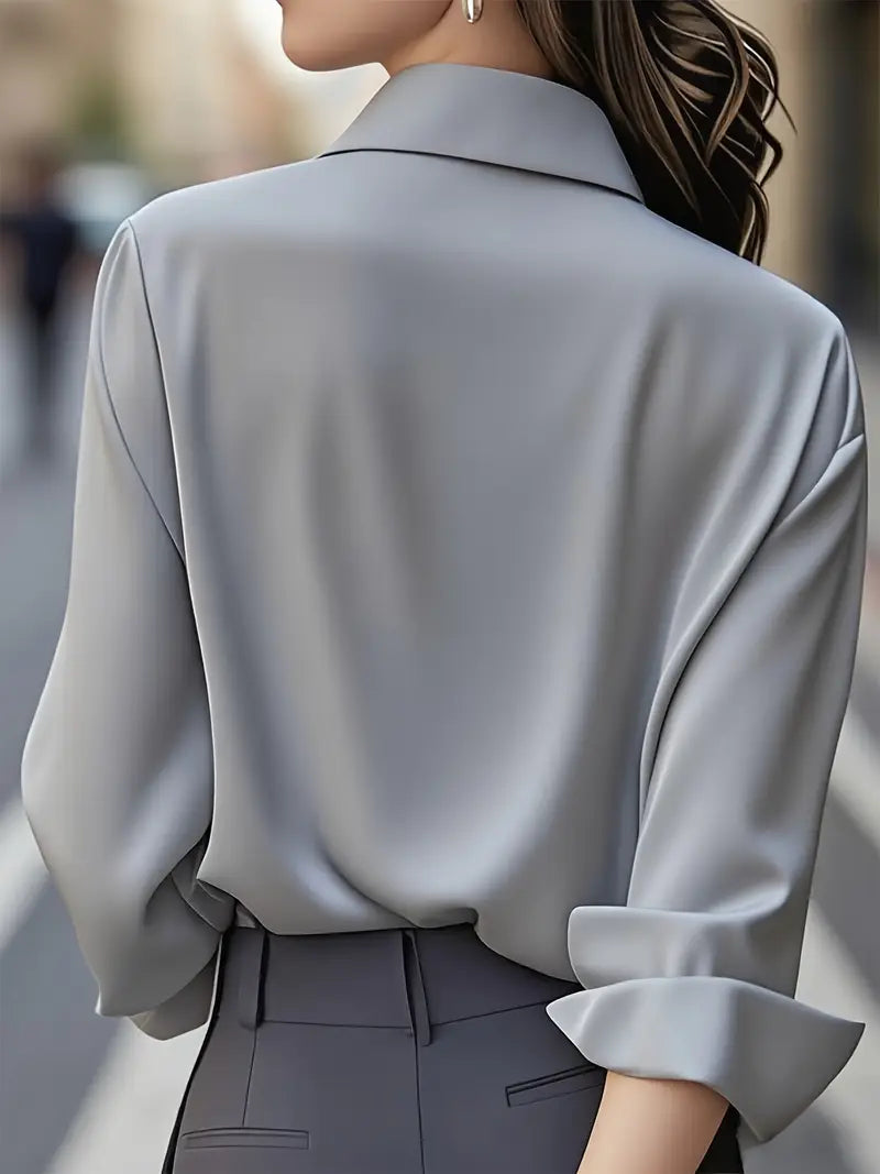 Rica |  Elegant Long Sleeve Button Down Shirt