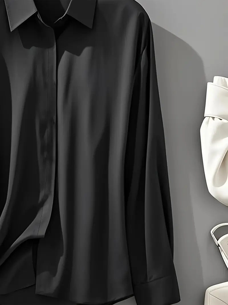 Rica |  Elegant Long Sleeve Button Down Shirt
