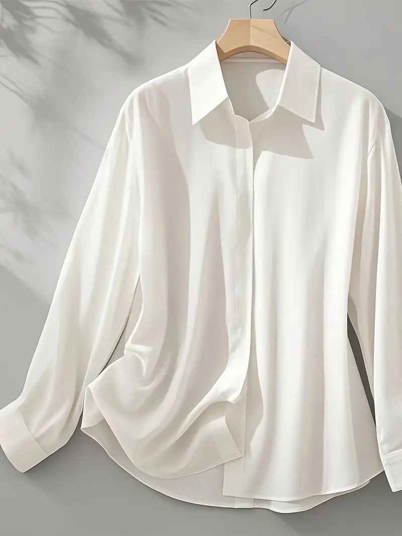 Rica |  Elegant Long Sleeve Button Down Shirt